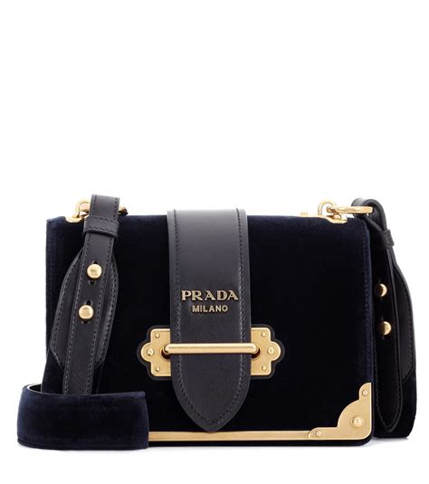 Cahier leather crossbody bag Prada Blue in Leather 